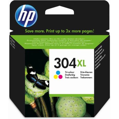 HP 304XL Cartouche d’encre trois couleurs grande capacité authentique