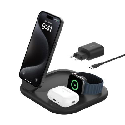 Belkin BOOSTCHARGE Qi2 15w Mag 3in1 Stand BL