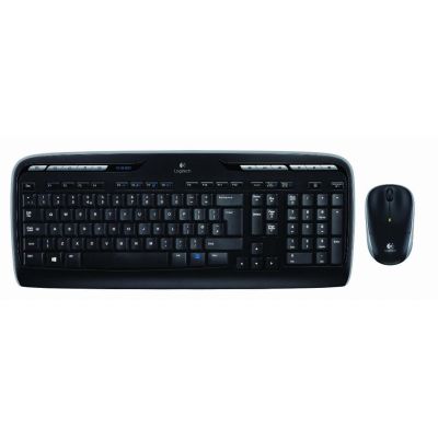 Logitech Wireless Combo MK330 clavier Souris incluse RF sans fil Russe Noir