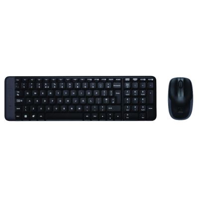 Logitech Wireless Combo MK220 clavier Souris incluse RF sans fil Russe Noir