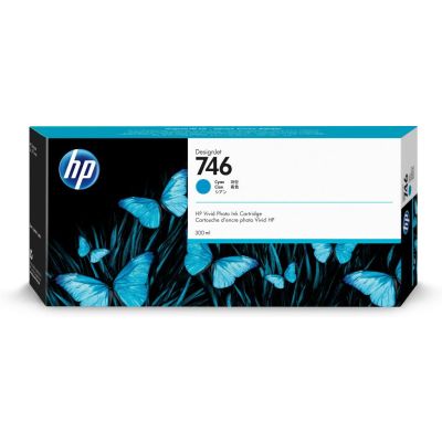 HP Cartouche d'encre DesignJet 746 de 300 ml cyan