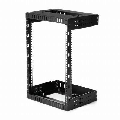 StarTech.com Rack Réseau Mural 15U à 2 Montants, Rack Serveur 19" à Cadre Ouvert avec Profondeur Ajustable, Rack de Données Mural pour IT/AV/Panneau de Patch/ Equipement IT - Écrous et Vis de Fixation Inclus