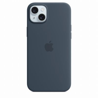 APPLE iPhone 15 Plus Silicone Case with MagSafe - Storm Blue