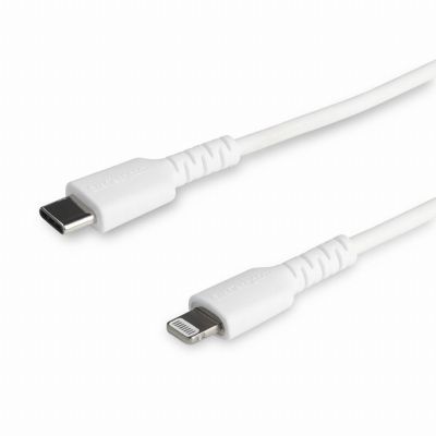 StarTech.com Câble USB-C vers Lightning Blanc Robuste 1m - Câble de Charge/Synchronistation USB Type C vers Lightning Fibre Aramide - iPad/iPhone 12 Certifié Apple MFi