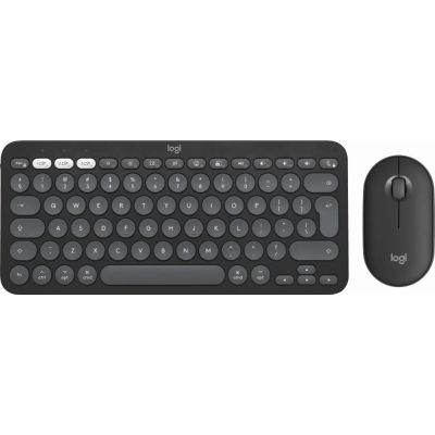 Logitech Pebble 2 Combo for Mac clavier Souris incluse Universel RF sans fil + Bluetooth QWERTY US International Graphite