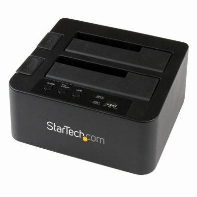 StarTech.com Duplicateur de Disque Dur à 2 Baies, Cloneur/Copieur Autonome USB 3.0 (5 Gbps) / eSATA vers 2,5/3,5" SATA III HDD/SSD, Station d'accueil pour Disque Dur, Cloneur de Disque Dur