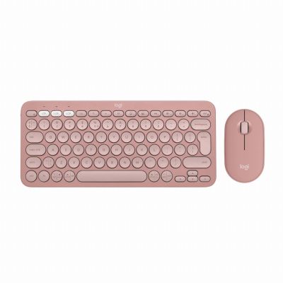 Logitech Pebble 2 Combo clavier Souris incluse Universel RF sans fil + Bluetooth QWERTY US International Rose