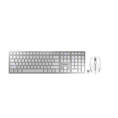 CHERRY DW 9100 SLIM clavier Souris incluse Universel RF sans fil + Bluetooth QWERTY Anglais américain Argent