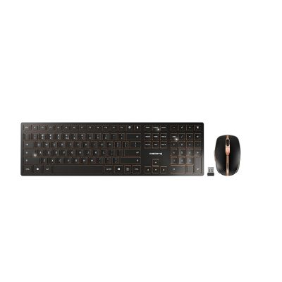 CHERRY DW 9100 SLIM clavier Souris incluse Universel RF sans fil + Bluetooth QWERTY Anglais américain Noir