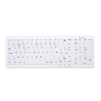 CHERRY AK-C7000 clavier Médical FR sans fil +USB AZERTY Belge Blanc