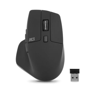 ACT Souris sans fil multi-connexion Bluetooth ou récepteur USB-A, 2400 DPI avec clic silencieux, écologique