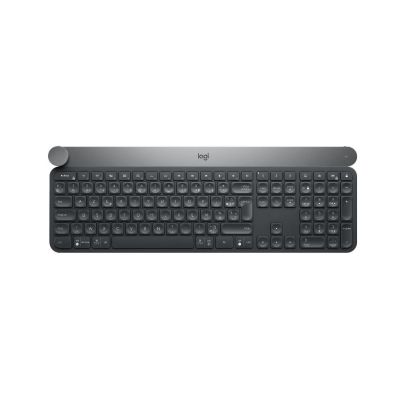 Logitech Craft Advanced keyboard with creative input dial clavier RF sans fil + Bluetooth AZERTY Belge Noir, Gris