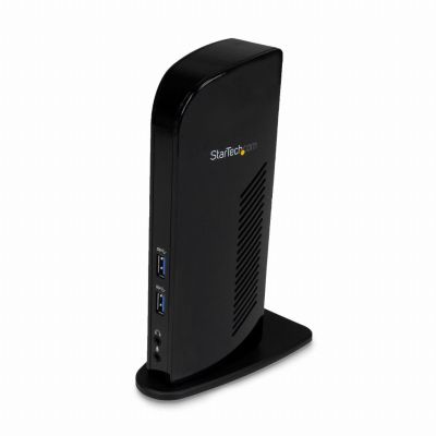 StarTech.com Station d'Accueil pour Ordinateur Portable USB 3.0 à Double Écran avec HDMI et DVI/VGA, Hub USB-A 6x, GbE, Audio, Docking Station Universelle Type-A - Windows/macOS/ChromeOS