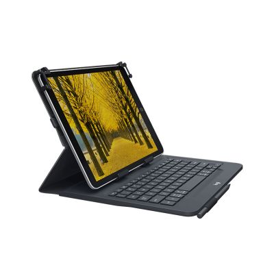 Logitech Universal Folio with integrated keyboard for 9-10 inch tablets Noir Bluetooth QWERTZ Suisse