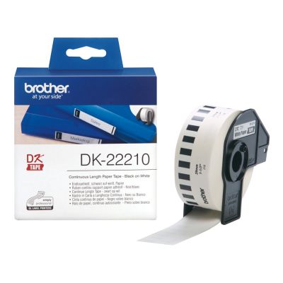 Brother DK-22210 ruban d'étiquette Noir sur blanc