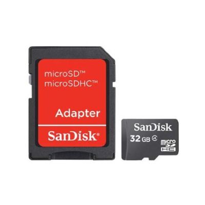 Sandisk 32GB microSDHC Class 4 Mem Card SD Adapt