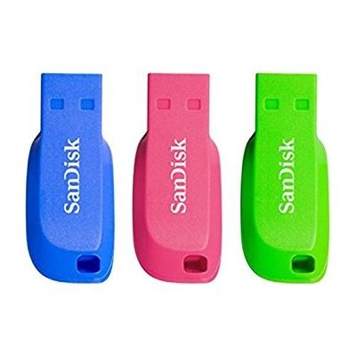 Sandisk Cruzer Blade USB Flash Drive 3pack 16GB