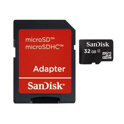 SanDisk microSDHC 32GB W microSD Adp SD