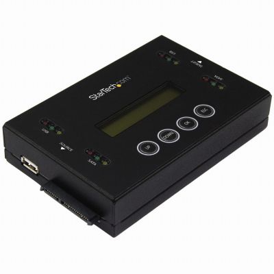 StarTech.com Duplicateur et Effaceur de Disque Dur Autonome 1:1, Cloneur et Effaceur de HDD/SSD SATA et de Clé USB, Écran LCD, Conforme à la Norme TAA, Indépendant du Système d'Exploitation