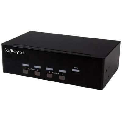 StarTech.com Switch KVM USB double VGA à 4 ports avec hub USB 2.0 à 2 ports