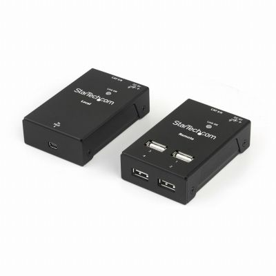 StarTech.com Prolongateur USB 2.0 4 Ports - Extendeur USB sur Cat5/Cat6 Jusqu'à 40m - Prolongateur Compact USB 2.0 sur Ethernet