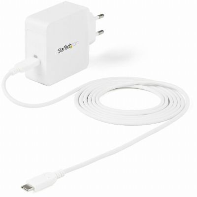 StarTech.com Chargeur Mural USB C - Chargeur USB C pour Ordinateur Portable 60W PD - Câble de 2m - Adaptateur Secteur Universel Compact Type C - Dell XPS/Lenovo X1 Carbon/HP EliteBook/MacBook - USB Certifié IF/CE