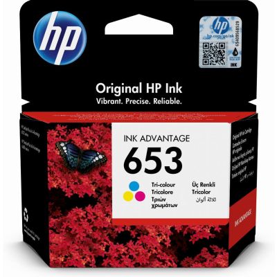 HP Cartouche d’encre Ink Advantage trois couleurs 653 authentique