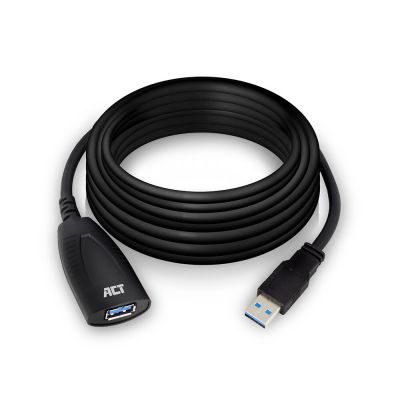 ACT AC6105 câble USB USB 3.2 Gen 1 (3.1 Gen 1) 5 m USB A Noir