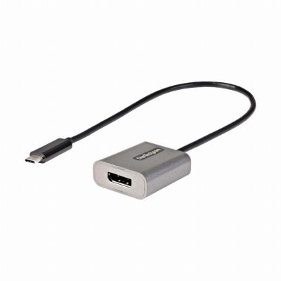 StarTech.com Adaptateur USB C vers DisplayPort - Dongle USB-C 8K/4K 60Hz vers DisplayPort 1.4 - Convertisseur Graphique USB Type-C vers Écran DP - Compatible Thunderbolt 3 - Câble Intégré 30cm