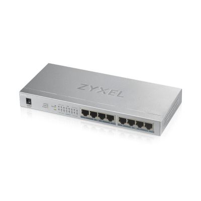 Zyxel GS1008HP Non-géré Gigabit Ethernet (10/100/1000) Connexion Ethernet, supportant l'alimentation via ce port (PoE) Gris