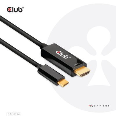 CLUB3D CAC-1334 câble vidéo et adaptateur 1,8 m HDMI Type A (Standard) USB Type-C