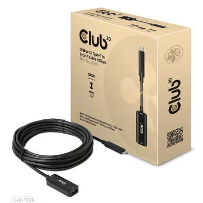 CLUB3D CAC-1536 câble USB USB 3.2 Gen 2 (3.1 Gen 2) 5 m USB C USB A Noir