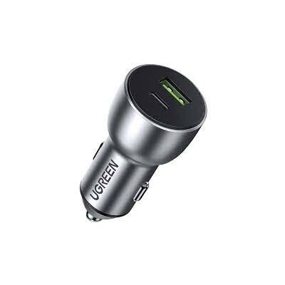 Ugreen 60980 chargeur d'appareils mobiles Universel Argent Allume-cigare Charge rapide Auto